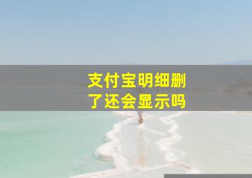 支付宝明细删了还会显示吗