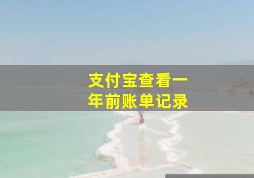 支付宝查看一年前账单记录