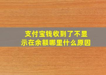 支付宝钱收到了不显示在余额哪里什么原因