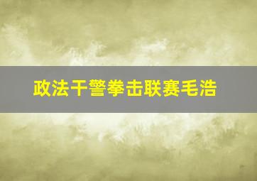 政法干警拳击联赛毛浩