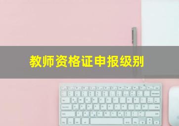 教师资格证申报级别