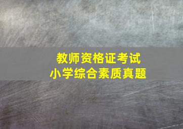 教师资格证考试小学综合素质真题