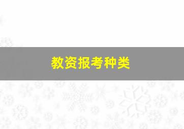 教资报考种类