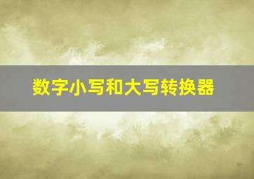 数字小写和大写转换器