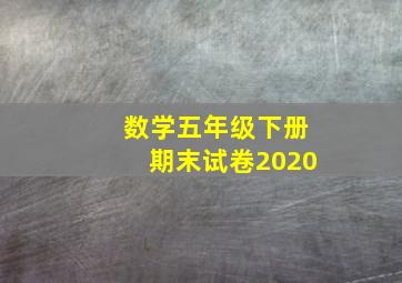 数学五年级下册期末试卷2020