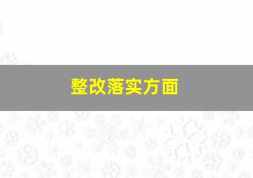 整改落实方面