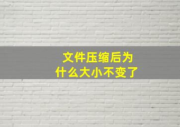 文件压缩后为什么大小不变了