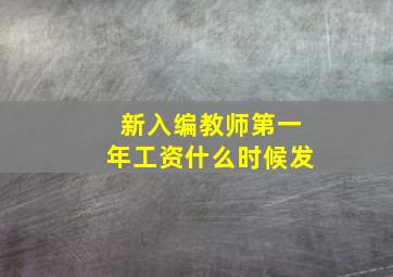 新入编教师第一年工资什么时候发