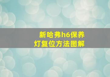 新哈弗h6保养灯复位方法图解