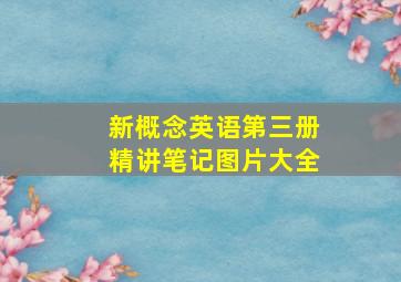 新概念英语第三册精讲笔记图片大全