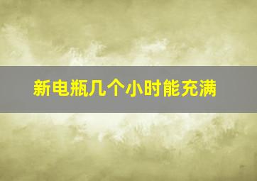 新电瓶几个小时能充满