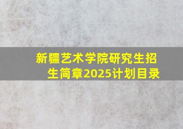 新疆艺术学院研究生招生简章2025计划目录