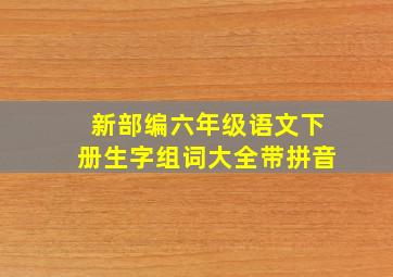 新部编六年级语文下册生字组词大全带拼音