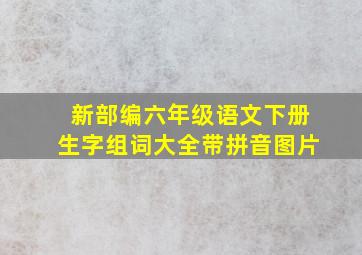 新部编六年级语文下册生字组词大全带拼音图片