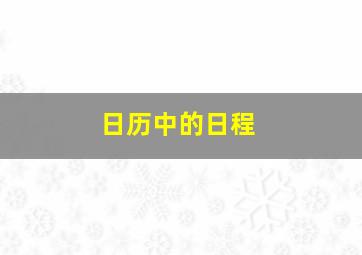 日历中的日程