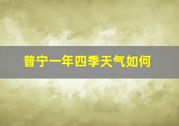 普宁一年四季天气如何