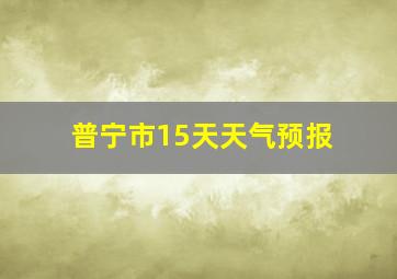 普宁市15天天气预报