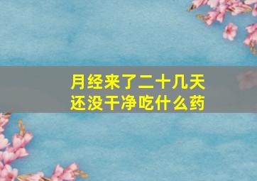 月经来了二十几天还没干净吃什么药