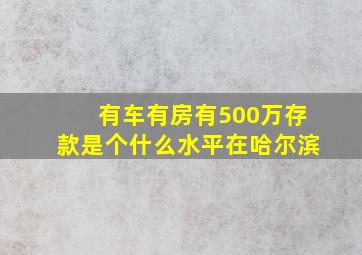 有车有房有500万存款是个什么水平在哈尔滨