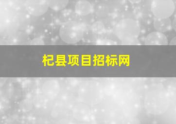 杞县项目招标网