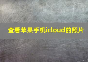 查看苹果手机icloud的照片