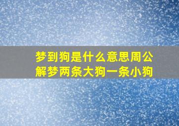 梦到狗是什么意思周公解梦两条大狗一条小狗