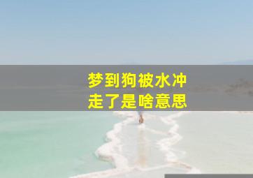 梦到狗被水冲走了是啥意思