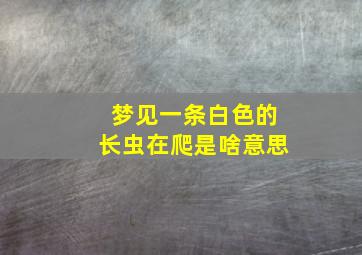 梦见一条白色的长虫在爬是啥意思