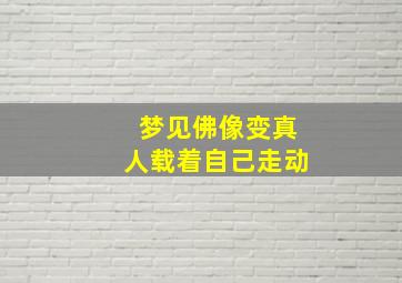 梦见佛像变真人载着自己走动