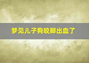 梦见儿子狗咬脚出血了