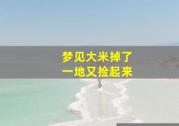 梦见大米掉了一地又捡起来