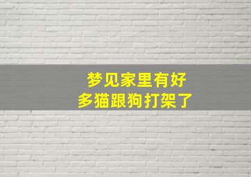 梦见家里有好多猫跟狗打架了