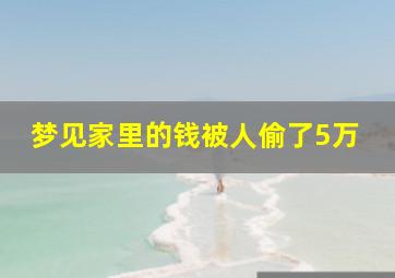 梦见家里的钱被人偷了5万