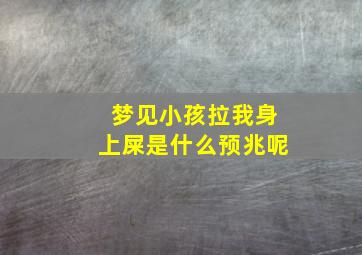 梦见小孩拉我身上屎是什么预兆呢