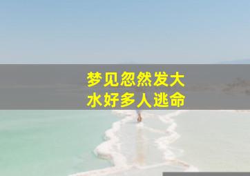 梦见忽然发大水好多人逃命