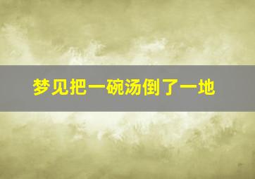 梦见把一碗汤倒了一地