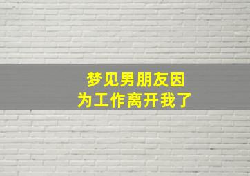 梦见男朋友因为工作离开我了