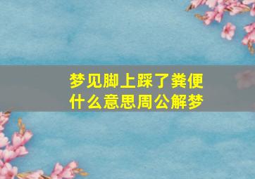 梦见脚上踩了粪便什么意思周公解梦