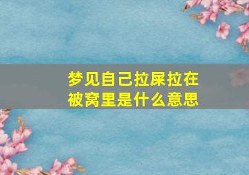 梦见自己拉屎拉在被窝里是什么意思