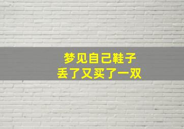 梦见自己鞋子丢了又买了一双