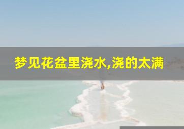 梦见花盆里浇水,浇的太满