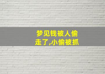 梦见钱被人偷走了,小偷被抓