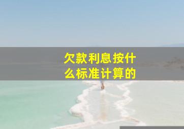 欠款利息按什么标准计算的