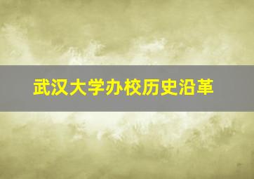 武汉大学办校历史沿革