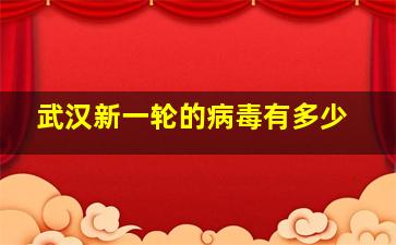 武汉新一轮的病毒有多少