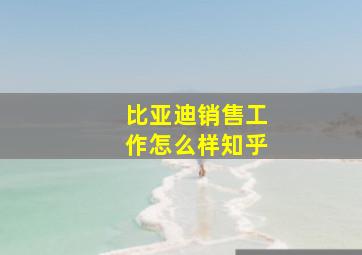 比亚迪销售工作怎么样知乎