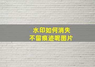 水印如何消失不留痕迹呢图片