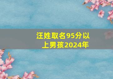 汪姓取名95分以上男孩2024年