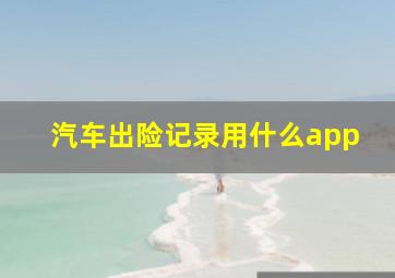 汽车出险记录用什么app