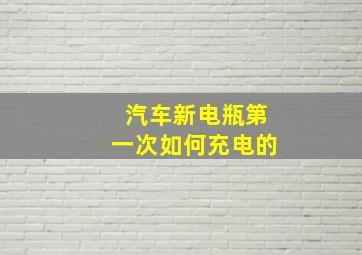 汽车新电瓶第一次如何充电的